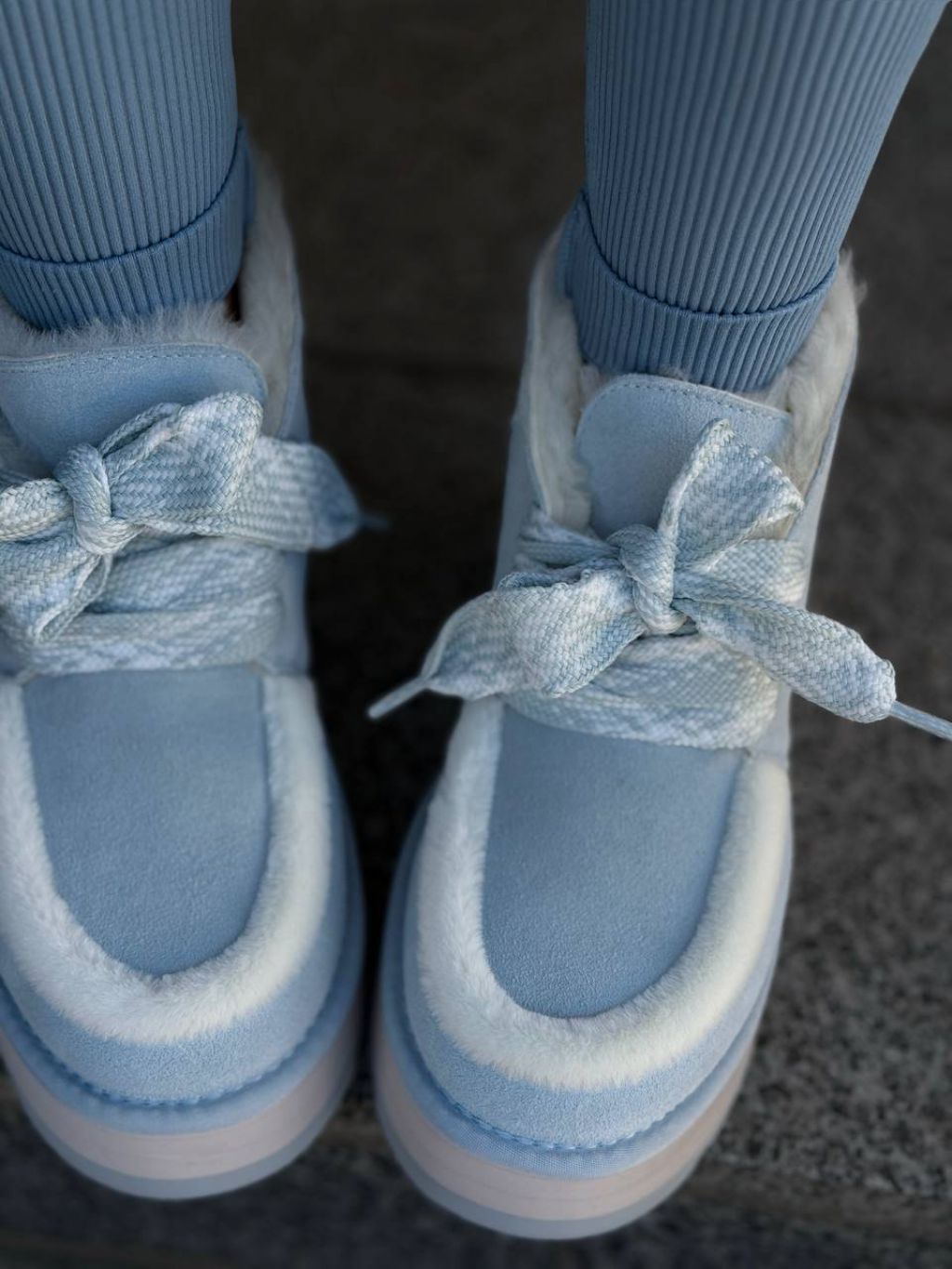 Жіночі утеплені черевички ЗЕЙБЕК Блакитні