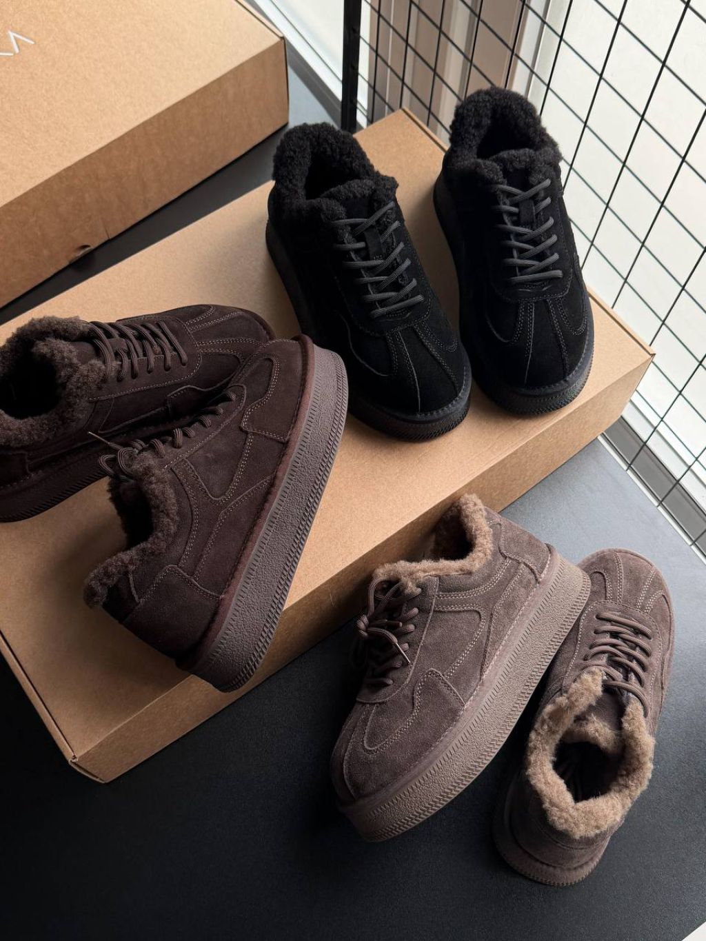 Жіночі утеплені кеди ТРОЛЛ Beige