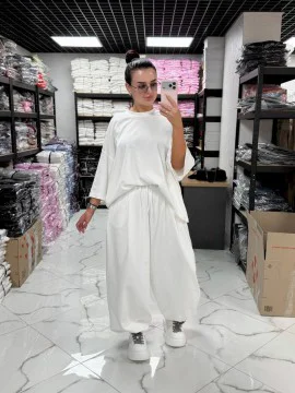 Жіночі широкі штани КРАЙМ White