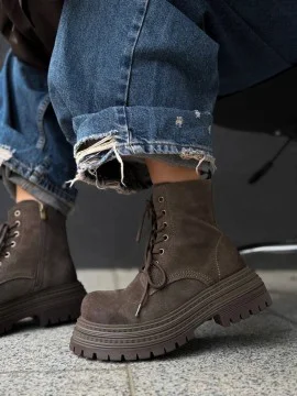 Жіночі замшеві черевики БЕРРІ Khaki