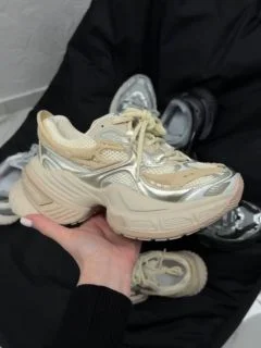 Жіночі кросівки на масивній підошві Пуер Beige