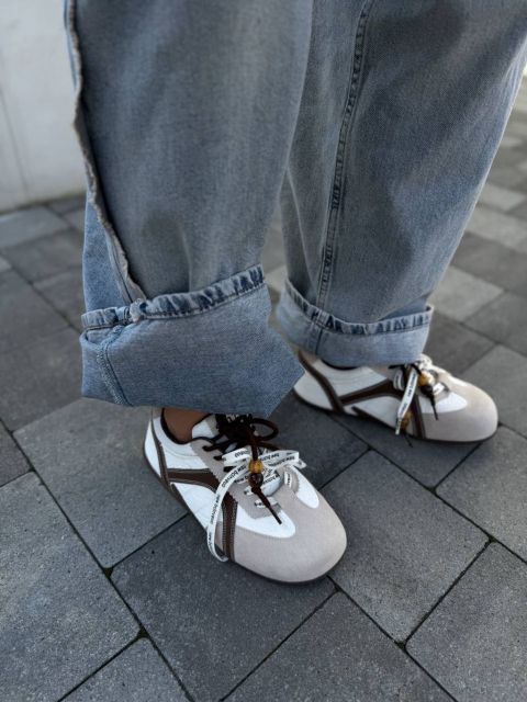 Жіночі замшеві  Кеди Трал Beige