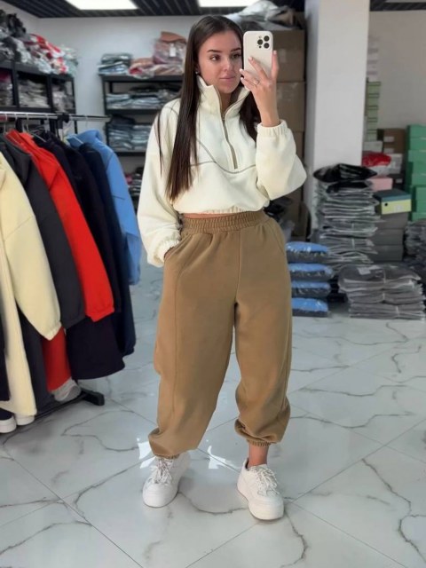 Жіночий теплий спортивний  Костюм Лімітс Beige(274)