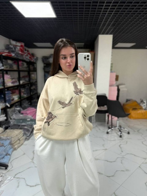 Жіноче утеплене  Худі Арель Beige