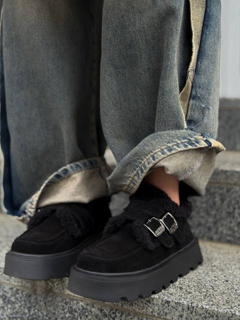 Жіночі короткі утеплені черевички Сейм Black Жіночі короткі утеплені черевички Сейм Black