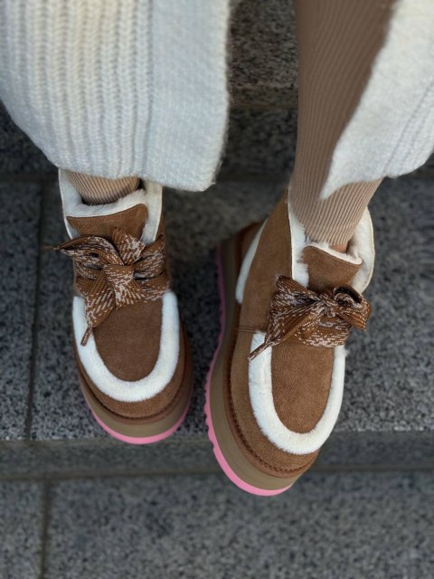 Жіночі утеплені черевички ЗЕЙБЕК Коричневі