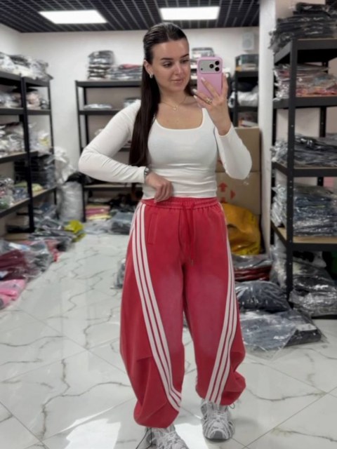 Жіночі широкі спортивні штани ВАПЕР Red