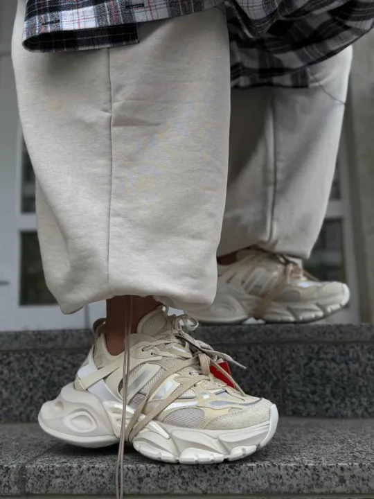 Жіночі кросівки на високій підошві МЕЙФІ White/Beige Жіночі кросівки на високій підошві МЕЙФІ White/Beige