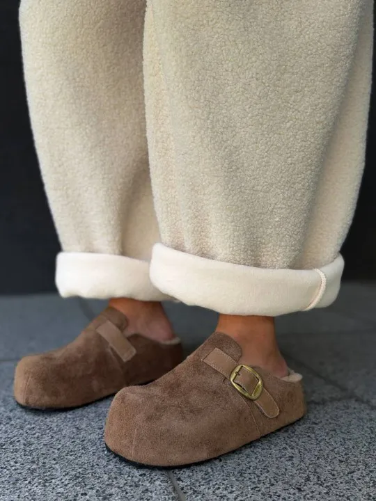 Жіночі утеплені сабо ДЖИННІ Beige