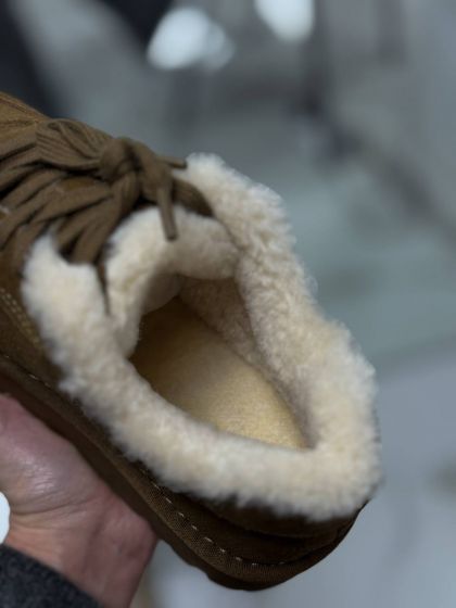 Жіночі утеплені кеди зі шнурівками Бім Light brown