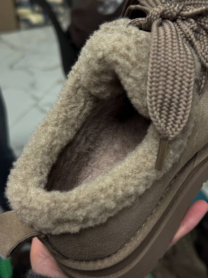 Жіночі утеплені кеди з застібкою Луір Beige