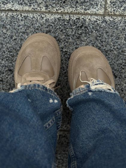 Жіночі утеплені кеди зі шнурівками Клерк Beige