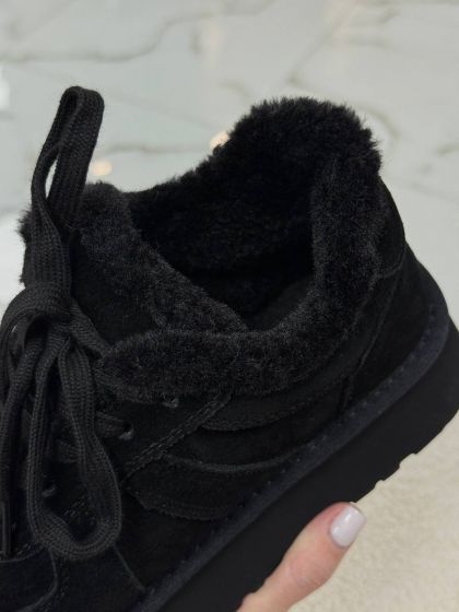 Жіночі утеплені кеди зі шнурівками Бліст Black