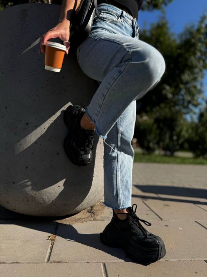 Жіночі кросівки на високій підошві Стоікс Black