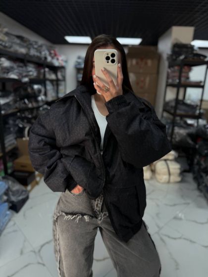 Жіноча утеплена вітровка з кишенями  Вандер Black