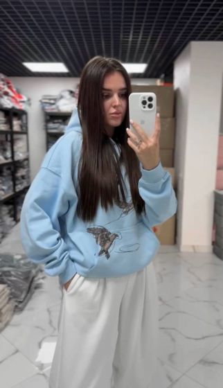 Жіноче утеплене  Худі Арель Blue