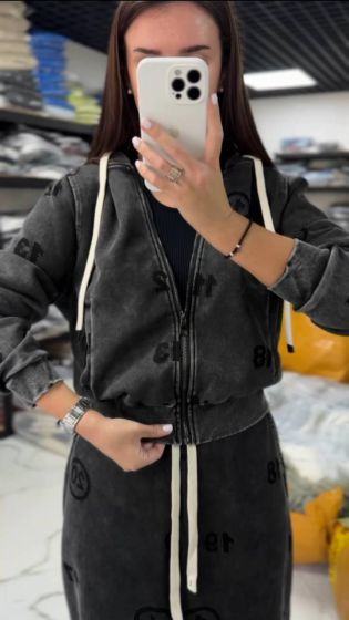 Темно-сірий жіночий спортивний  Костюм Клок