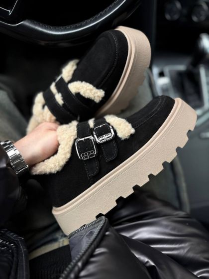 Жіночі короткі утеплені черевички Сейм Black Khaki