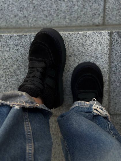 Жіночі утеплені кеди УЗУР Black