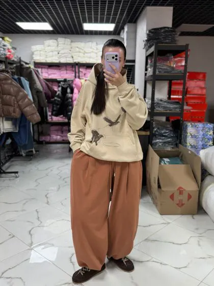 Жіночі широкі штани КРАЙМ Beige
