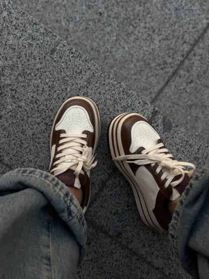 Жіночі кеди на високій підошві НАОМІ Brown
