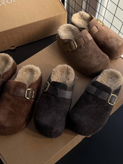Жіночі утеплені сабо ДЖИННІ Brown