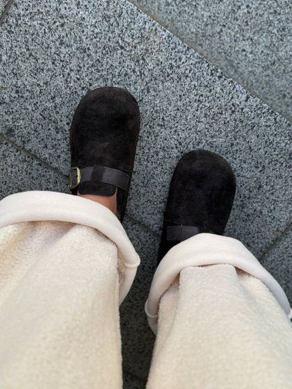 Жіночі утеплені сабо ДЖИННІ Black