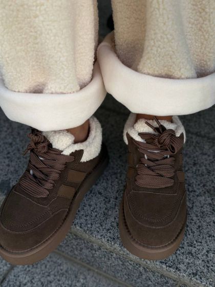 Жіночі кеди з утепленням Едіс Beige